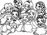 Princesas Colorear Bebes Dibujos Princesa Bebé sketch template