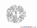 Sheet Advent Colouring Wreath Coloring Title sketch template