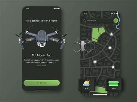 drone control app  bramblingtech  dribbble