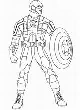 Captain America Coloring Pages Print Cartoon sketch template