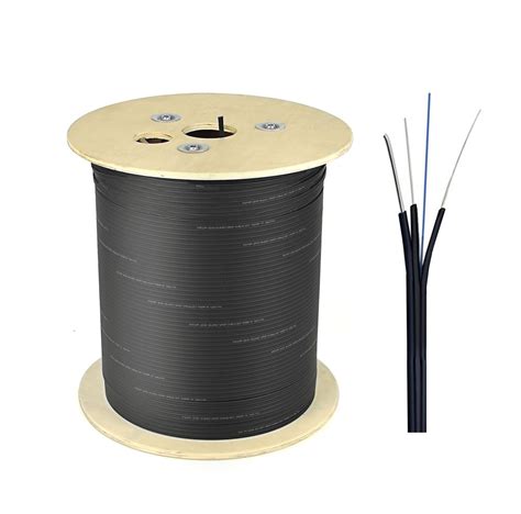 single mode outdoor aerial ftth drop cable  core  core core  flat cable frp