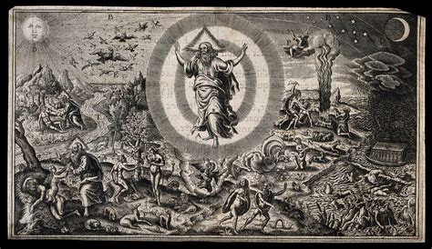 God Appears In A Circle Surrounded By Images From The Stories Of The