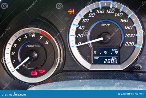 car speed meter  stock image image  gauge detail