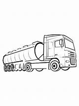 Coloring Pages Truck Tank Tanker Fuel Oil Printable sketch template