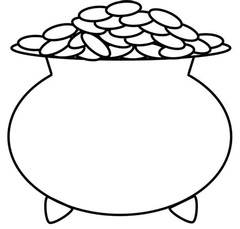 pot  gold coloring pages gold drawing pot  gold coloring pages