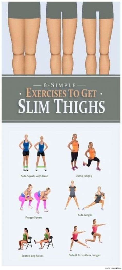 8 Simple Exercises For Slim And Tight Thighs Easy Workouts Tight