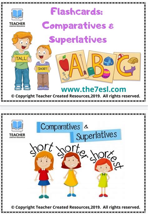 flashcards comparatives and superlatives