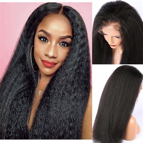 alyssa 360 lace frontal human hair wig kinky straight