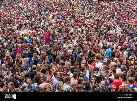 crowd  people  confined space   festival stock photo alamy
