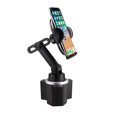 amazon cup holder universal  degree rotating long arm car mount cell phone holder
