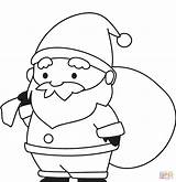 Coloring Sack Claus sketch template