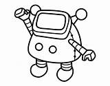 Coloring Coloringcrew Waving Robot sketch template