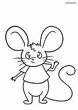 Mouse Waving sketch template