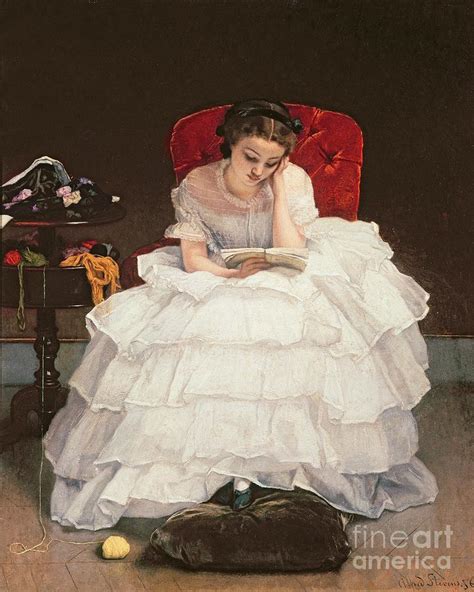 girl reading painting  alfred emile stevens