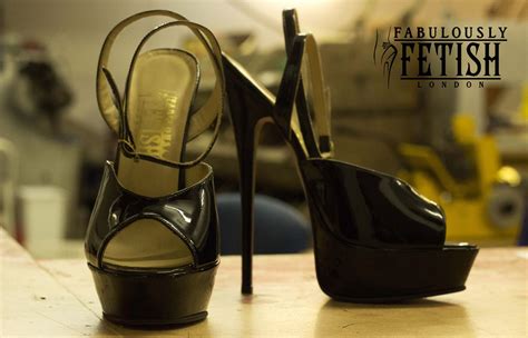 black patent leather delilah platform extreme heel handmade  wwwfabulouslyfetishcouk