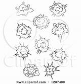 Comic Vector Bursts Poofs Explosions Illustration Royalty Clipart Seamartini Graphics Regarding Notes sketch template