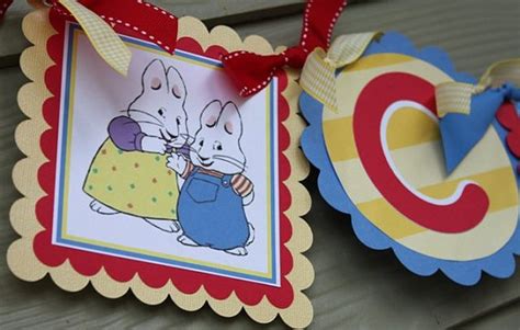 max and ruby name banner in blue yellow and red by