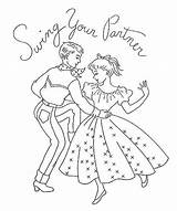 Embroidery Dance Square Flickr Patterns Vintage Ab Cross sketch template