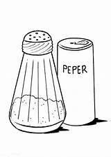 Coloring Salt Pepper Large sketch template