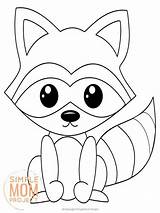 Woodland Raccoon Simplemomproject Baby Preschoolers sketch template