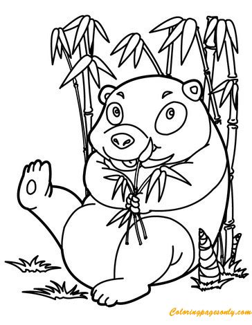 panda   bamboo coloring page  coloring pages
