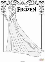 Elsa Frozen Coloring Pages Disney Printable Supercoloring Kids Anna Print Kleurplaat Color Din sketch template