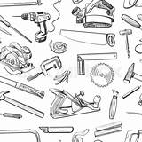 Tools Hand Drawing Vector Drawn Sketch Pattern Used Carpentry Carpenter Seamless Common Craft Stock Woodwork Drawings Sketches Getdrawings Paintingvalley Carpenters sketch template