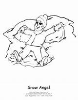 Coloring Snow Angel Pages Getcolorings Christmas Printable sketch template