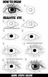Eyes Realistic Draw Step Drawing Easy Steps Tutorial Tutorials sketch template