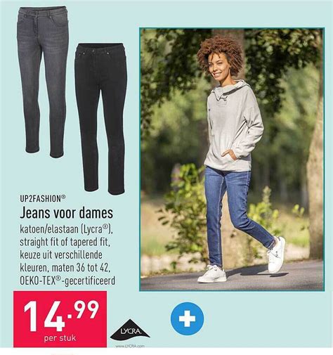 jeans voor dames promotie bij aldi