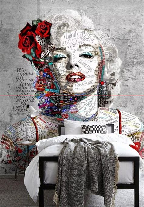 Retro Abstract Design Marilyn Monroe Hand Painted