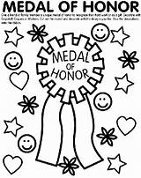 Honor Medal Coloring Pages Crayola Kids Color Teacher Colouring Ribbon Award Print Military Badges Stars Awards Hard Cut Pencils Colored sketch template