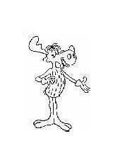 Rocky Bullwinkle Coloring sketch template