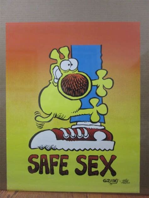 Safe Sex 1989 Vintage Poster Funny Animation Inv 2131 Ebay