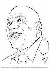 Magic Johnson Draw Drawing Step Basketball Players Tutorials Drawingtutorials101 sketch template