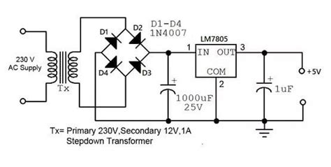 ac  dc converter circuit diagram  transformer wiring digital  schematic