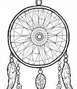 Coloring Pages Dream Catcher Native American Printable Dreamcatcher Adult Wolf Catchers Symbols Mandala Line Drawing First Simple Southwest Colouring Color sketch template