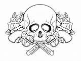 Coloring Skull Pages Adult Adults sketch template