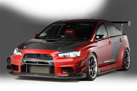 varis mitsubishi evo x lancer cx4a wide body kit frp carbon with front