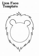 Lion Template Face Preschoolers Worksheets Oval Worksheet Coloring Worksheeto Kindergarten Pages Via sketch template