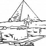 Coloring Pyramid Giza Introducing Kindergarten Kids sketch template