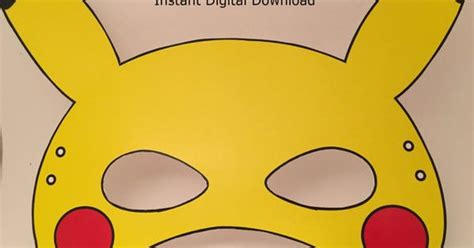 pokemon  mask cut fileprintable pikachu mask  atelierelegance