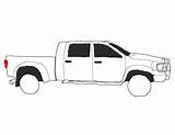 Clipart Dodge Truck Cummins Outline Coloring Dually Diesel Cliparts Ram Clip Pages Drawing Car Drawings Trucks Cab Mega 1500 Library sketch template