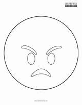 Angry Coloring Emoji Template sketch template