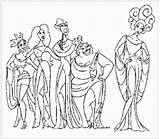 Hercules Muses Disney Coloring Pages sketch template
