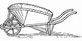 Garden Cart Barrow Wheelbarrow Outline Pixabay sketch template