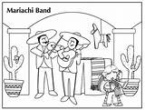 Mariachi Coloring Pages Band Children Fun sketch template