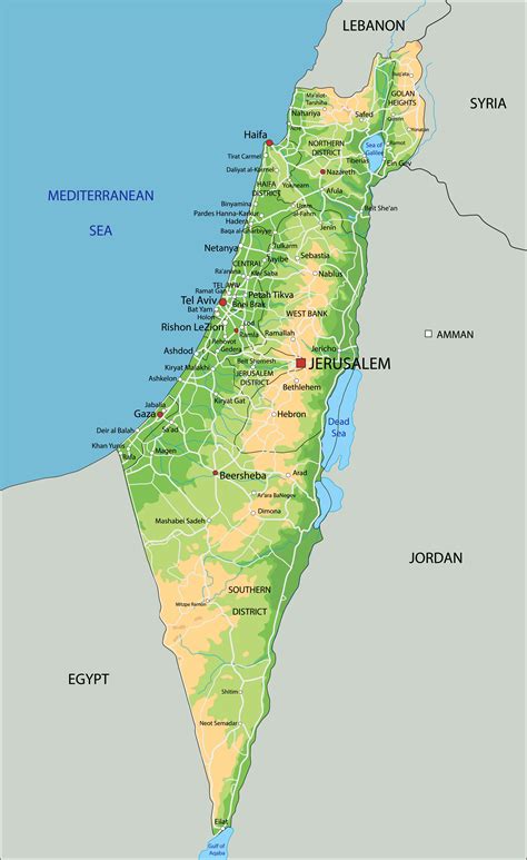 israel map guide   world