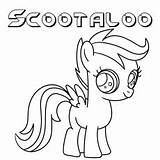 Pony Coloring Little Pages Scootaloo Color Princess Will Applejack Toddler Mlp sketch template