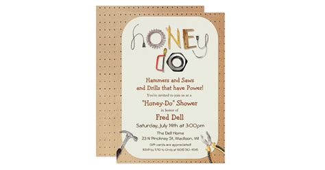 honey do couples shower invitation